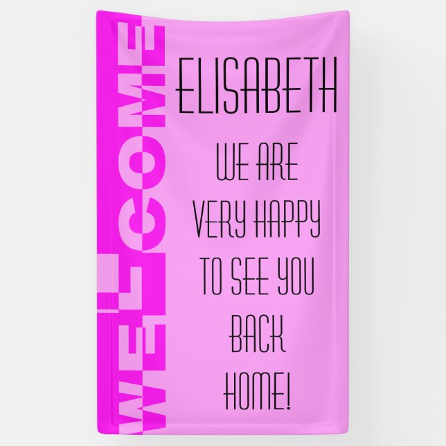 Modern WELCOME Banner + your backgr. & ideas (Vertical)