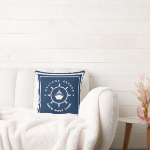 Modern welcome crawfish Louisiana custom name  Cushion