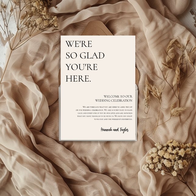 Modern Welcome Letter & Timeline Wedding Card (Creator Uploaded)