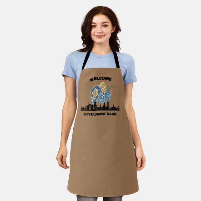 Modern welcome oyster Maryland restaurant name Apron (Worn)