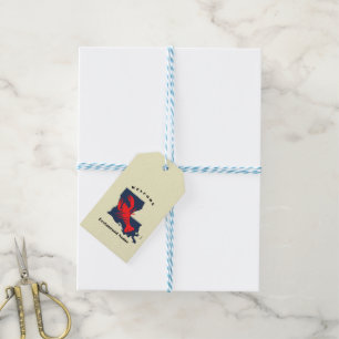 Modern welcome red crayfish Louisiana custom name Gift Tags