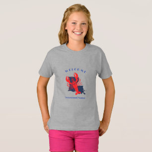 Modern welcome red crayfish Louisiana custom name T-Shirt