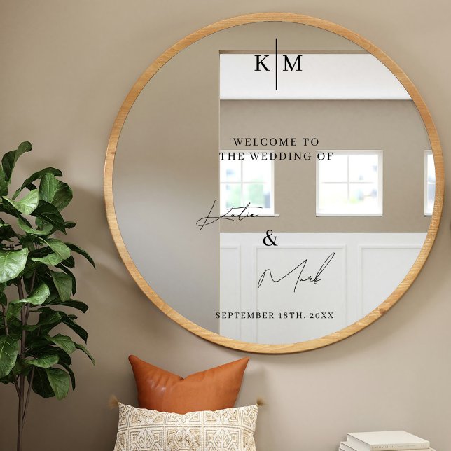 Modern Welcome To Our Wedding Minimalist Decal (Modern Welcome To Our Wedding Minimalist Decal)
