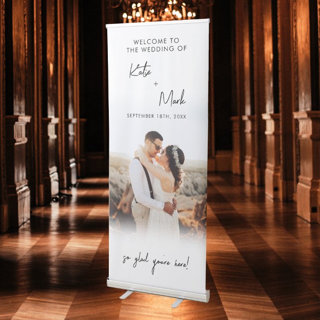 Modern Welcome To Our Wedding Sign Custom Photo (Modern Welcome To Our Wedding Sign Custom Photo)