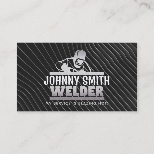 Modern Welder Business Cards (Front)