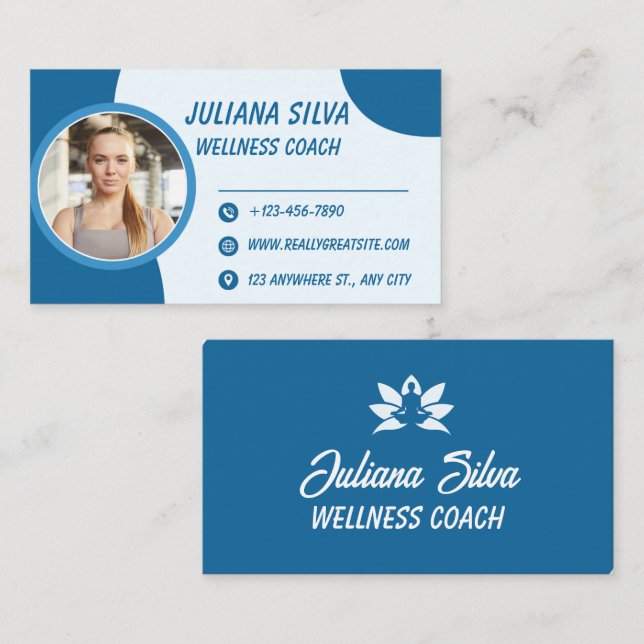 Modern Wellness Coach Custom Business Card (Front/Back)
