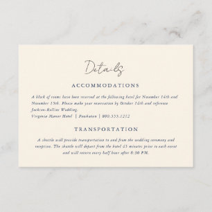 Modern Western Boho Wedding Details Enclosure Card