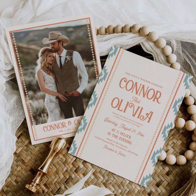 Modern Western Photo Wedding Invitation (Creator Uploaded)
