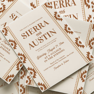 Modern Western Wedding Invitation