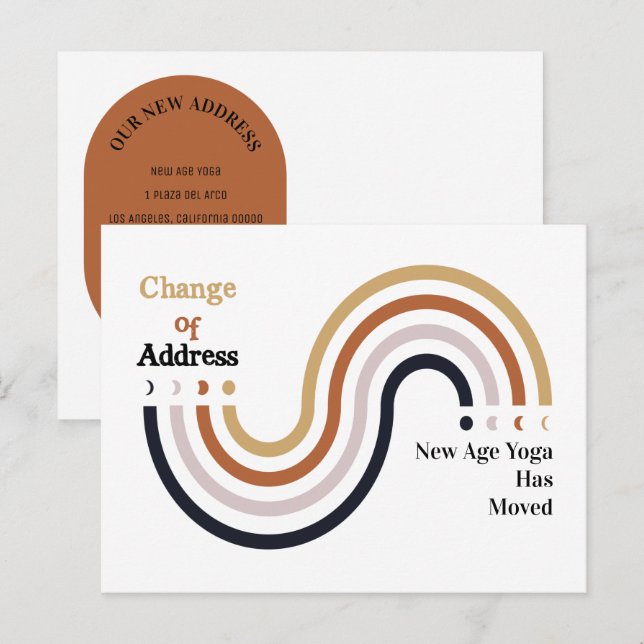 Modern We've Moved  Business Change of Address Announcement Postcard (Front/Back)