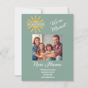 Modern We've Moved Change of Address Photo  Announcement