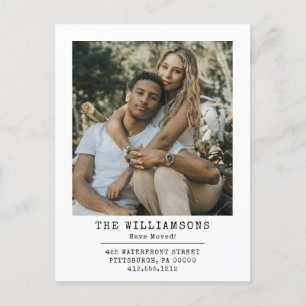 Modern We've Moved Change of Address Photo Moving  Announcement Postcard