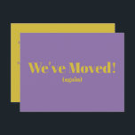 Modern We've Moved New Home Moving | Purple Postcard<br><div class="desc">Modern We've Moved New Home Moving Announcement Postcard in Purple and Lime Chartreuse</div>