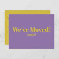 Modern We've Moved New Home Moving | Purple