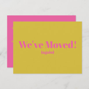 Modern We've Moved New Home Moving   Yellow Postcard