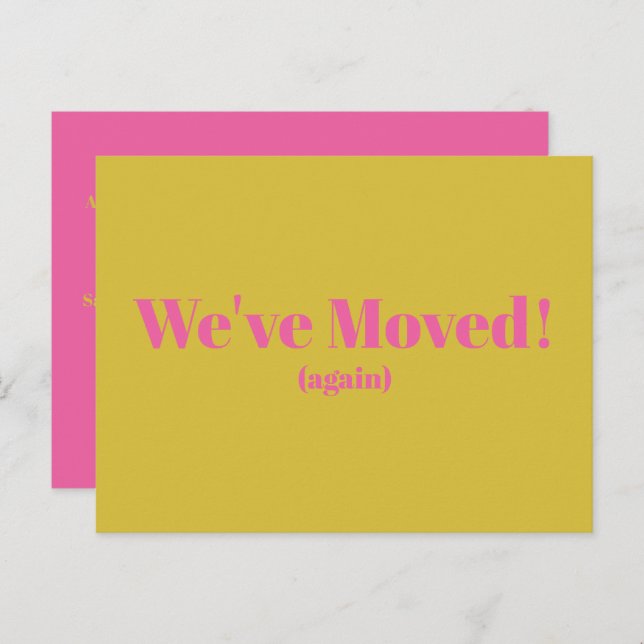 Modern We've Moved New Home Moving | Yellow Postcard (Front/Back)