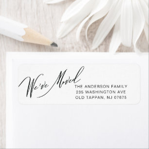 Modern We've Moved Return Address Label