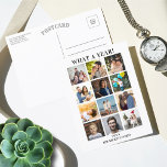 Modern What A Year In Review 12 Photo Collage Holiday Postcard<br><div class="desc">These simple and modern year in review 12 photo postcards are perfect for sending out to family and friends this holiday time.</div>