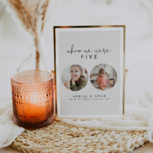 Modern When We Were Age Photo Table Number