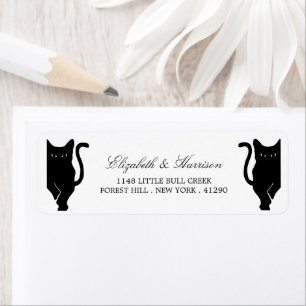 Modern Whimsical Black Cat Wedding