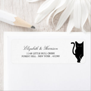 Modern Whimsical Black Cat Wedding