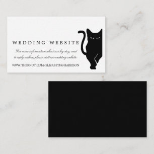 Modern Whimsical Black Cat Wedding Website Insert