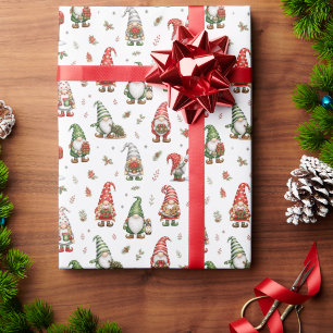 Modern Whimsical Gnomes for the Holidays Gift Wrap