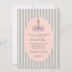 Modern Whimsical Hand Drawn Bridal Shower  Invitation