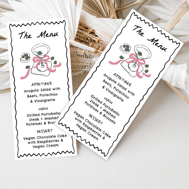 Modern & Whimsical Hand Drawn Dinner & Drinks Menu (Creator Uploaded)
