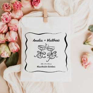 Modern & Whimsical Hand Drawn Wedding Favour Bags