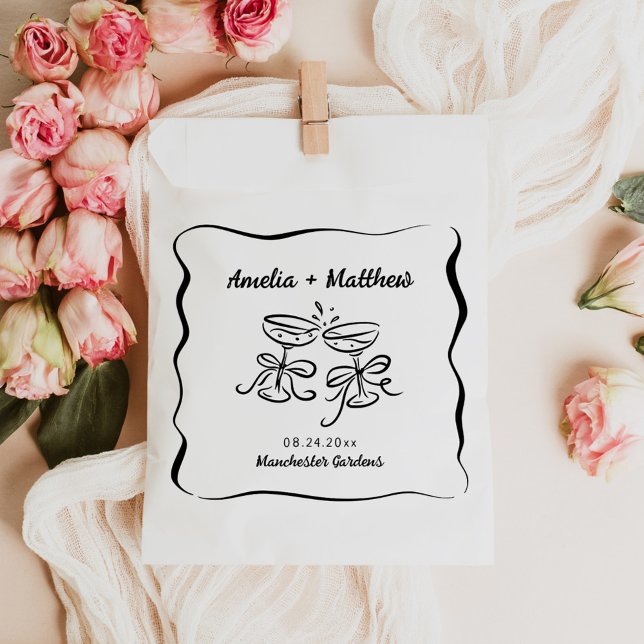 Modern & Whimsical Hand Drawn Wedding Favour Bags (Creator Uploaded)