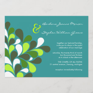 Modern Whimsical Tree Wedding Invitations