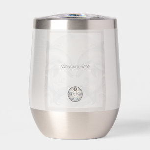 Modern Whimsy Dolphin Add Photos Monogram Tumbler