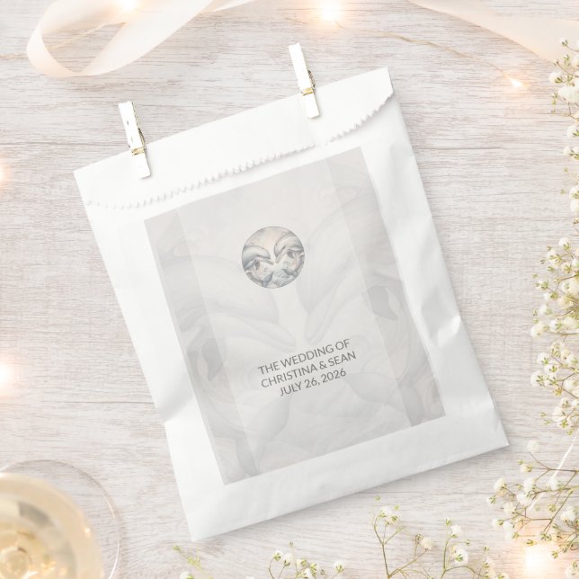 Modern Whimsy Dolphin Wedding Favour Bags (Clipped)