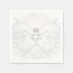 Modern Whimsy Dolphin Wedding Napkin