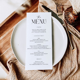 Modern Whimsy Menu Card