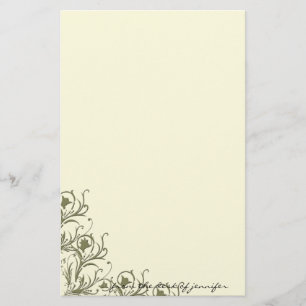 Modern Whimsy: Traditional Meets Modern Scroll Stationery