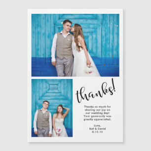 Modern Whimsy   Two Photo Wedding Thank You