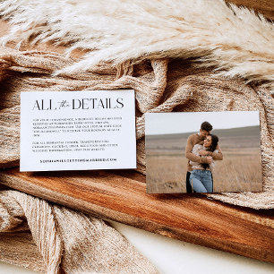 Modern Whimsy Wedding Details Enclosure Card