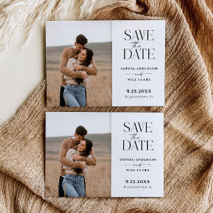 Modern Whimsy Wedding Save the Date Invitation