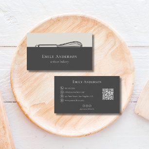 Modern Whisk Bakery Chef Caterer Business Card
