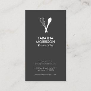 MODERN WHISK & SPOON on DK GRAY Business Card