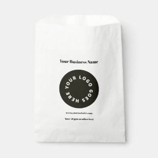 Modern White Add Your Logo Favour Bags