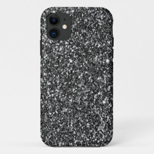Modern White And Black Glitter iPhone 11 Case