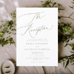 Modern White and Black Simple Wedding Reception Invitation<br><div class="desc">Modern White and Black Simple Wedding Reception Invitation for a modern wedding formal or informal. With white impressive modern calligraphy.</div>