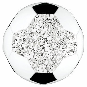 Modern White and Grey Terrazzo Pattern Football