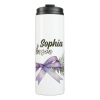 Modern White and Purple Floral Personalised