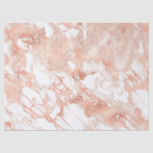 Modern White and Rose Gold Marble Pattern Tissue Paper