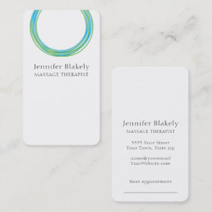 Modern White and Teal Appointment Card
