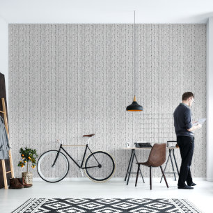 Modern white birch wallpaper